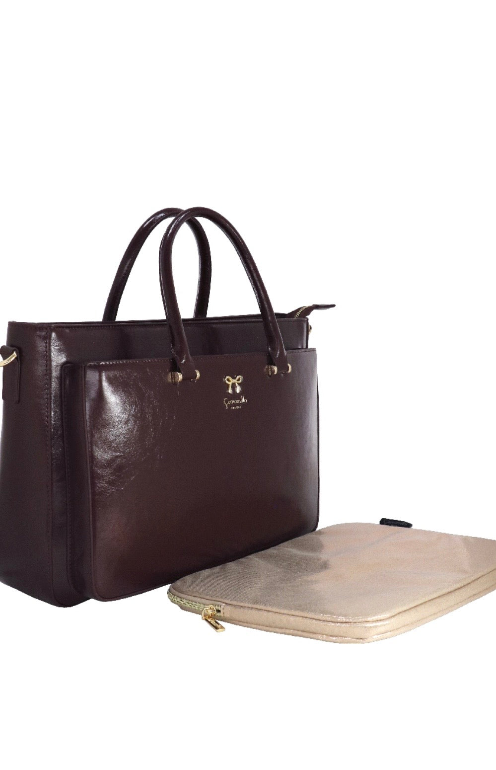 BORSA A MANO CON PORTA PC NICE OFFICE BURGUNDY                  Camomilla Milano