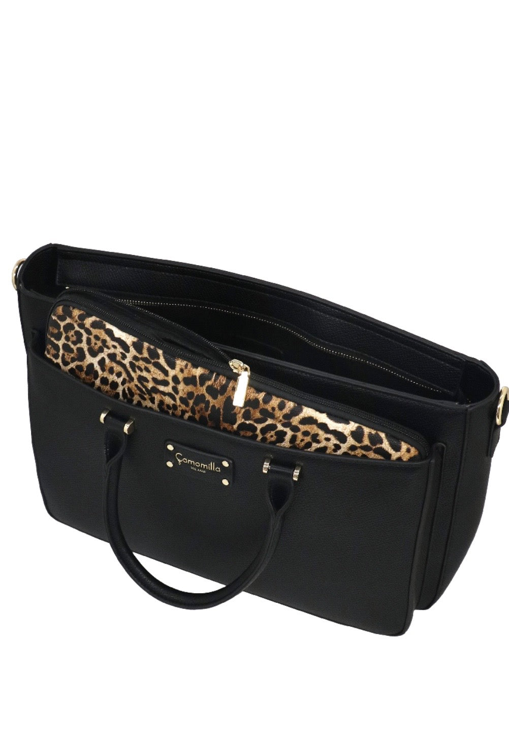 BORSA A MANO CON PORTA PC NICE OFFICE NERO                             Camomilla Milano