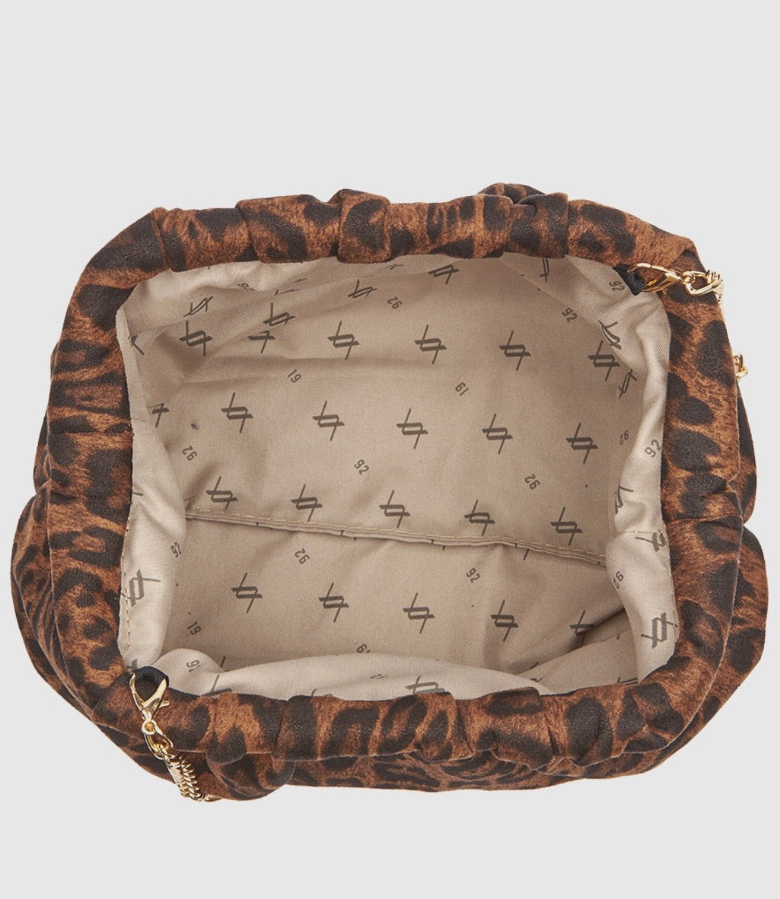 Borsa da sera animal print taupe                                   Verde