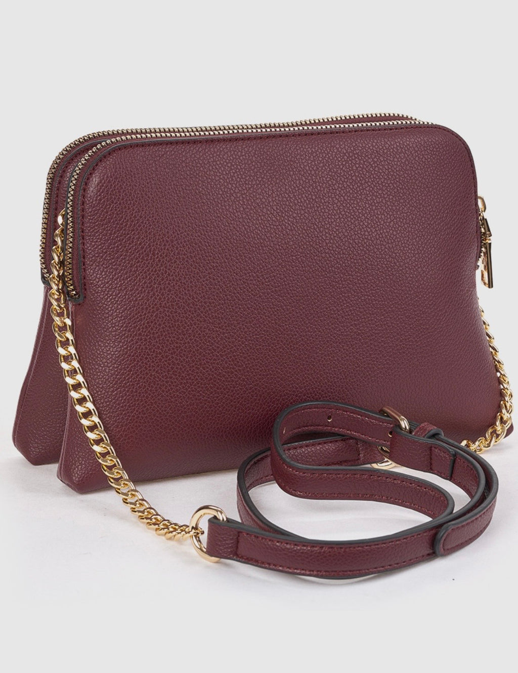 Borsa a tracolla bordeaux                   Verde