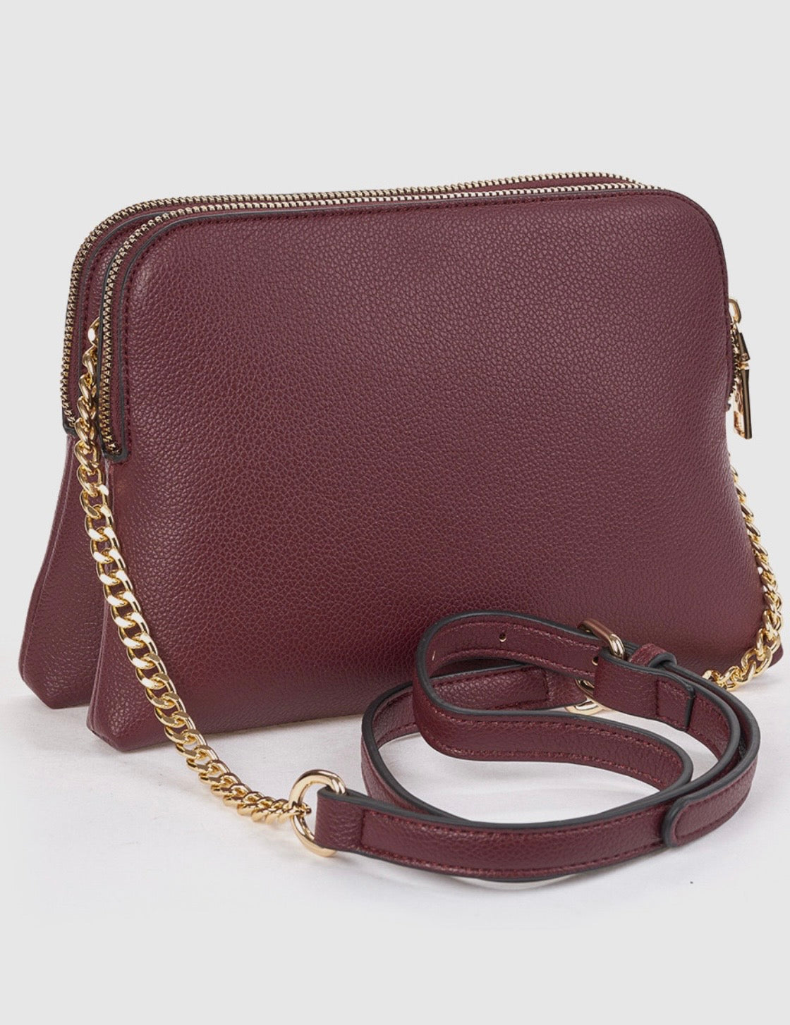Borsa a tracolla bordeaux                   Verde