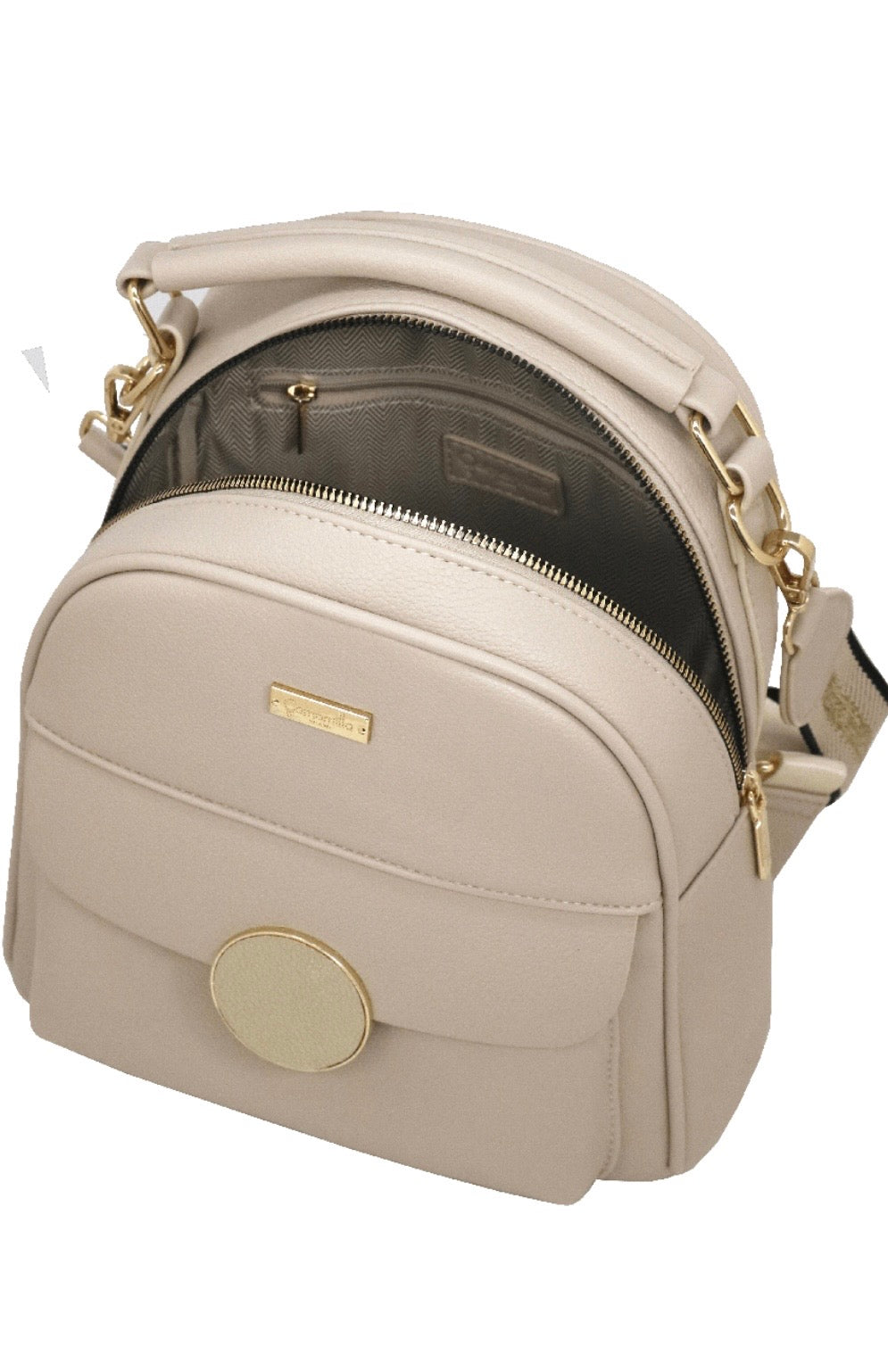 ZAINO CLIP FRIZZY BEIGE                 Camomilla Milano
