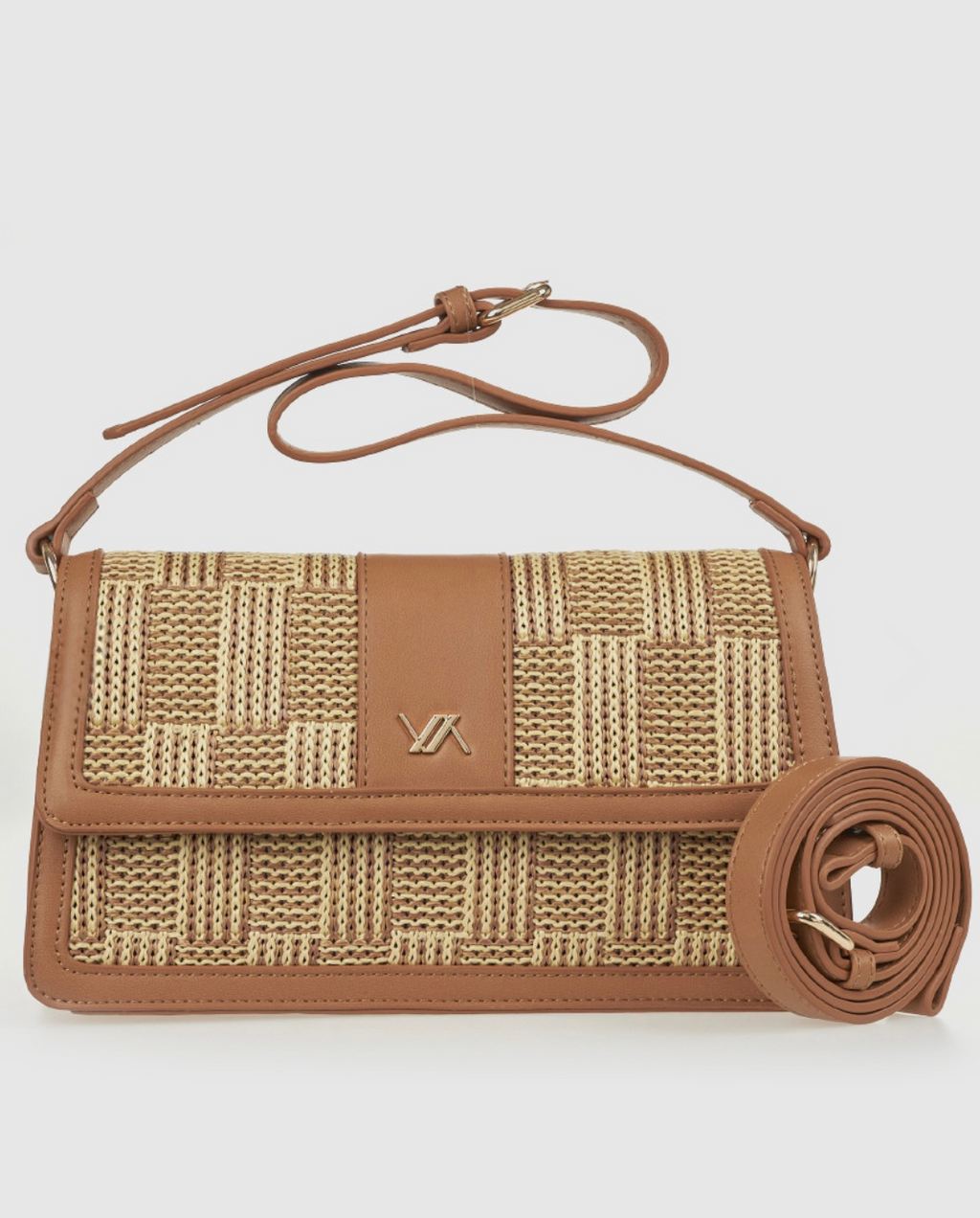 Borsa a spalla camel                           Verde