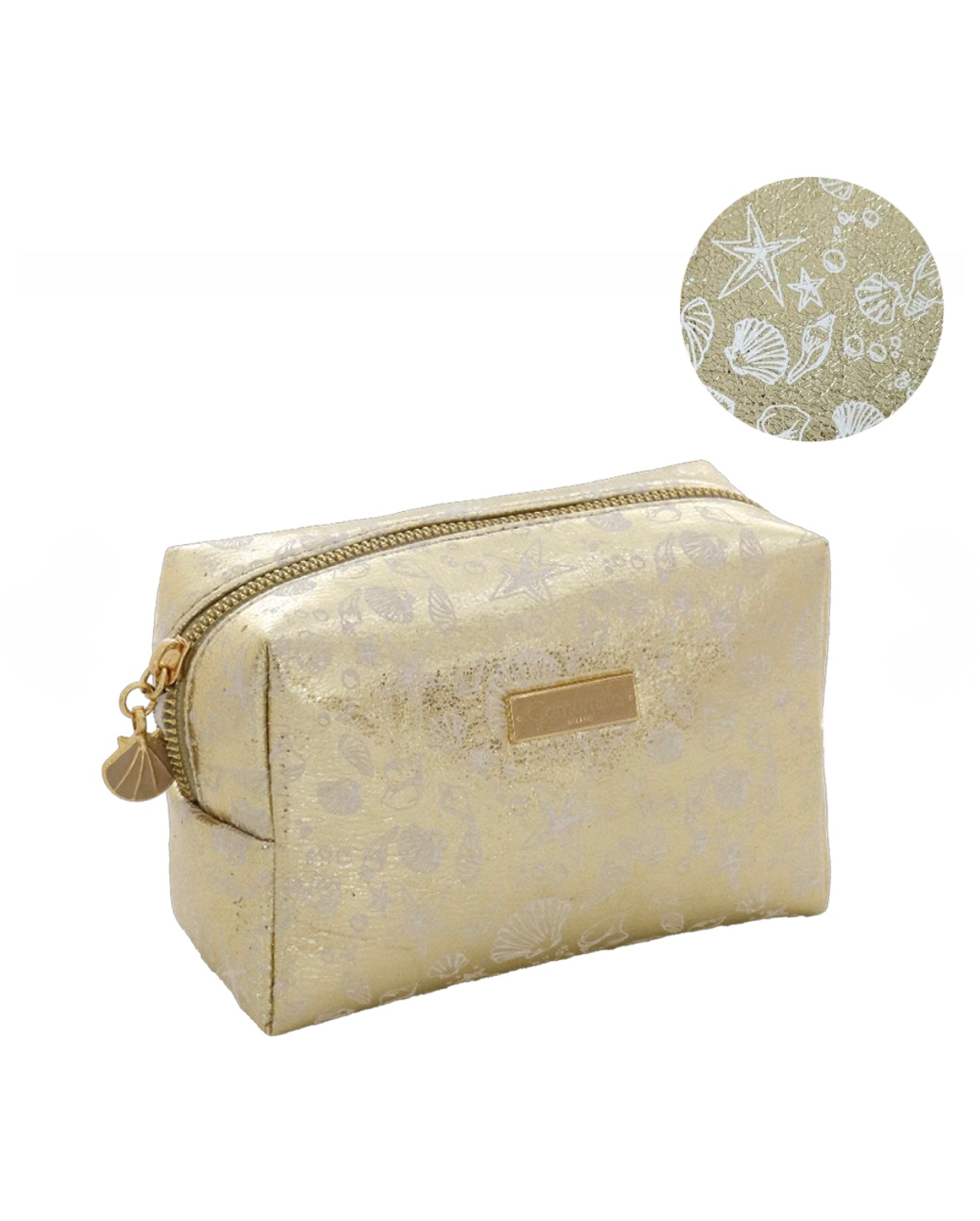 NECESSAIRE M SHELL SHINE ORO   Camomilla milano