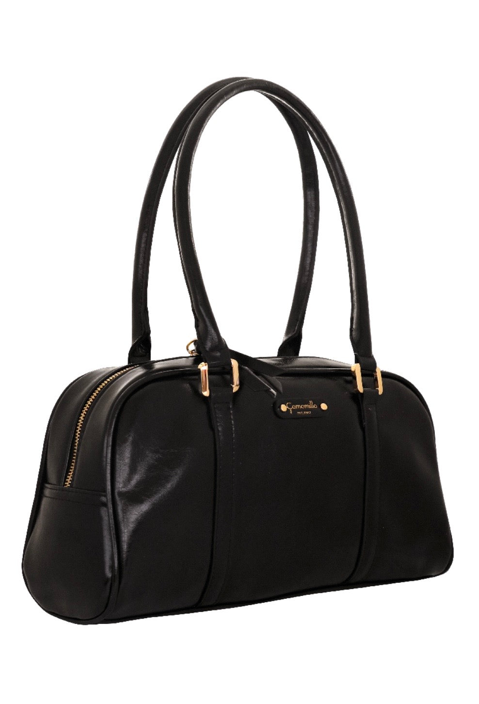BORSA A SPALLA L GLOSSY & AMBER NERO                                      Camomilla Milano