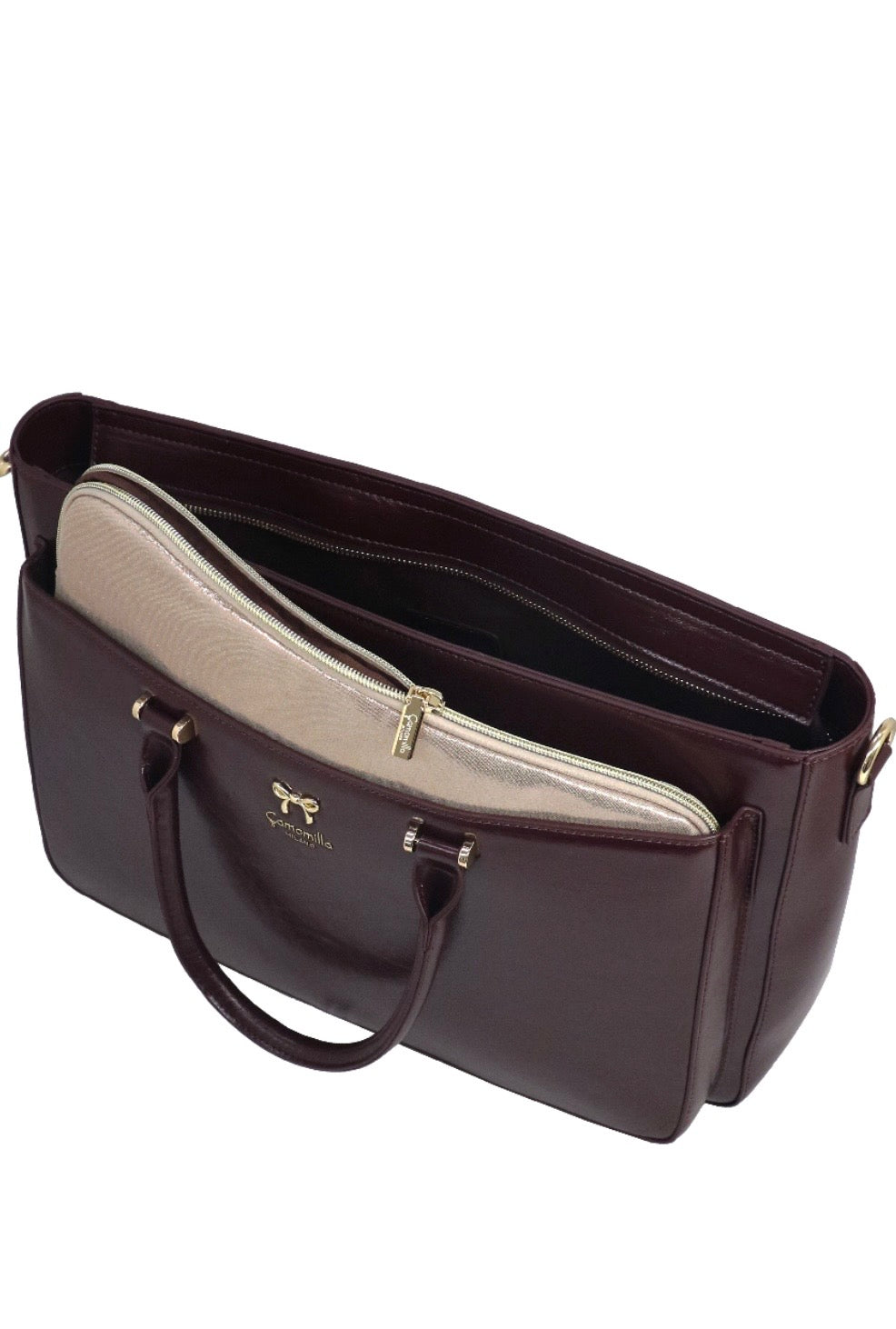 BORSA A MANO CON PORTA PC NICE OFFICE BURGUNDY                  Camomilla Milano