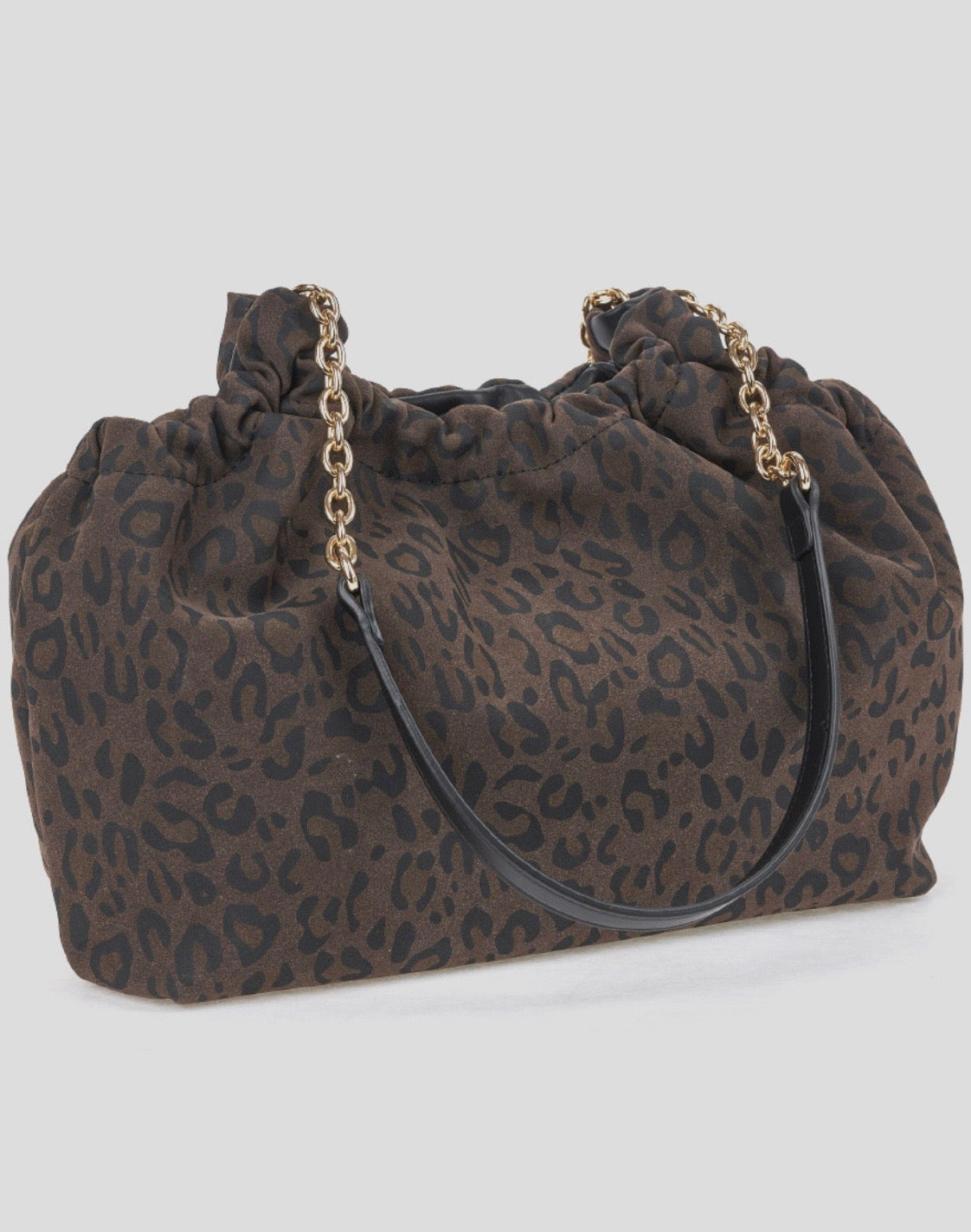 Borsa a spalla animal print                  Verde
