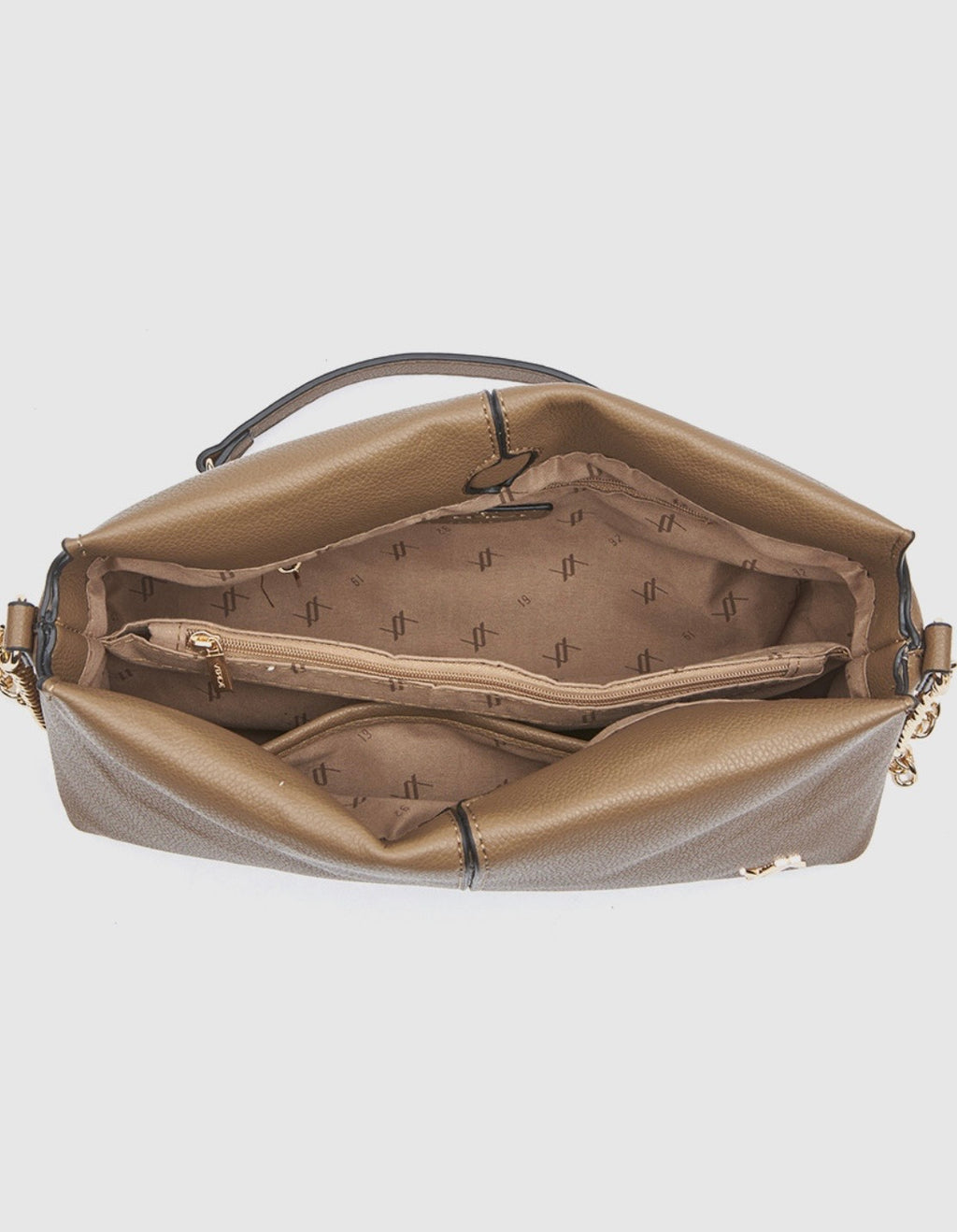 Borsa a tracolla taupe                         Verde