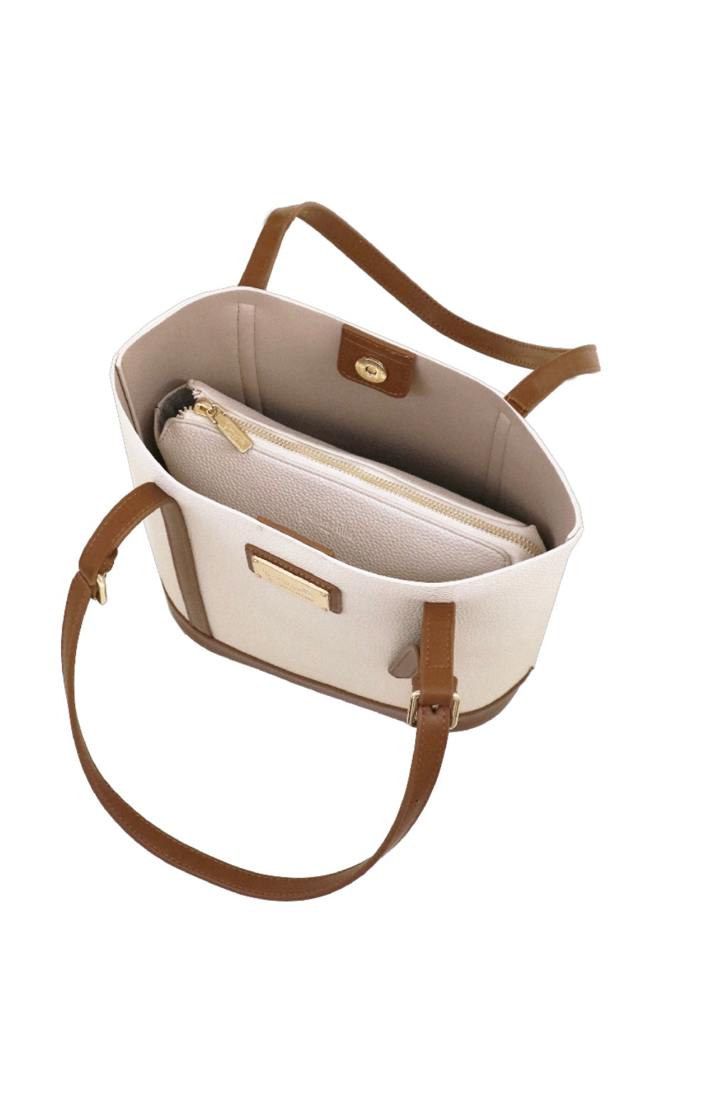 BORSA SPALLA TOFFEE BIANCO          Camomilla milano
