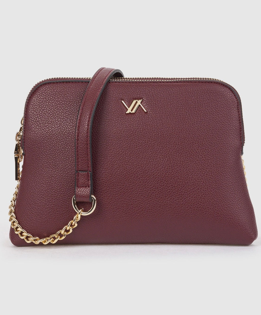 Borsa a tracolla bordeaux                   Verde