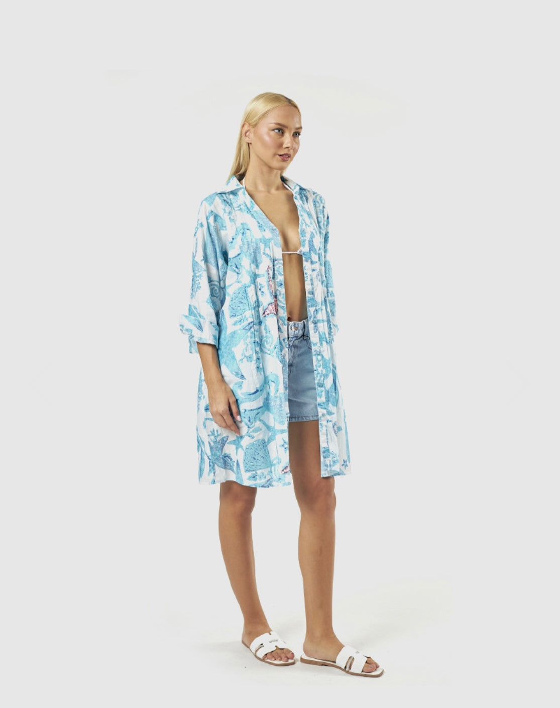 Abito Chemise aqua                           Verde