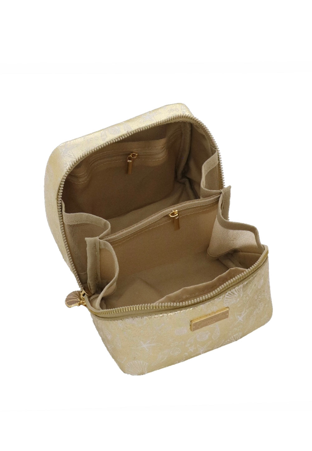 BEAUTY BAG S SHELL SHINE ORO   Camomilla milano
