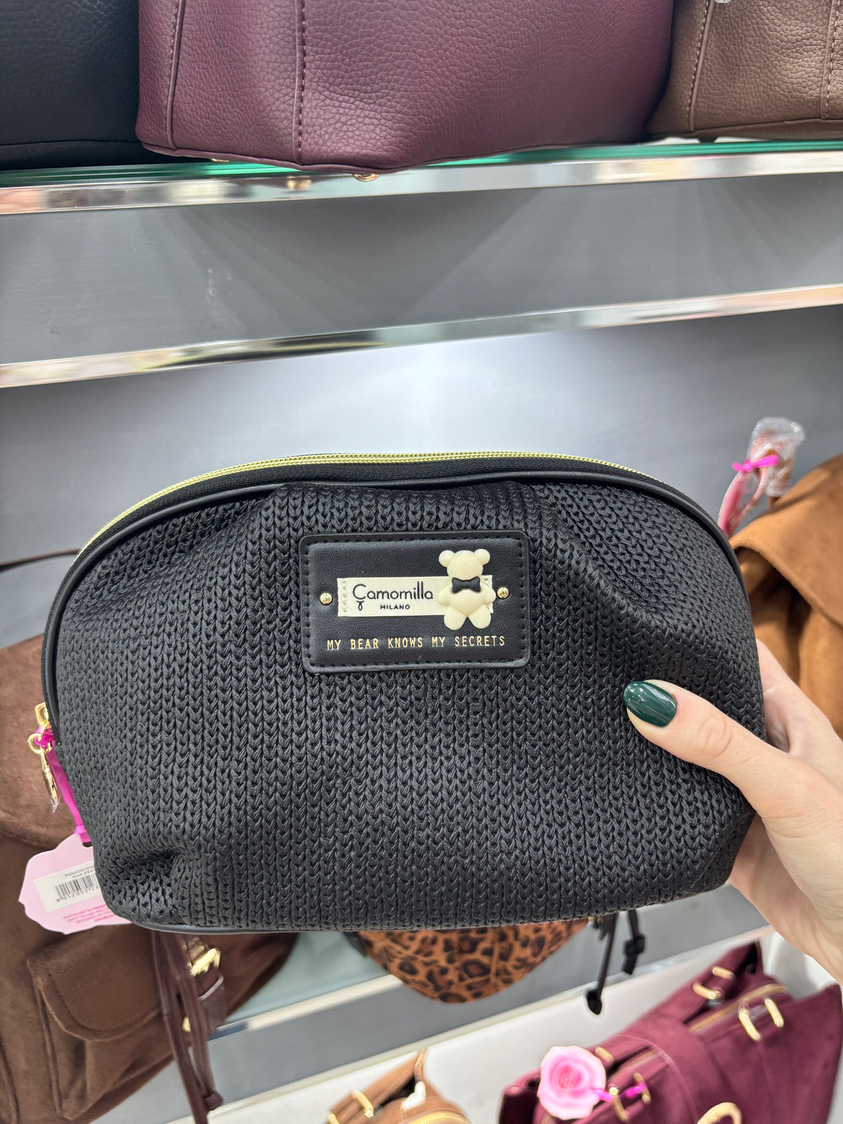 POUCH OVAL L NERO                        Camomilla Milano