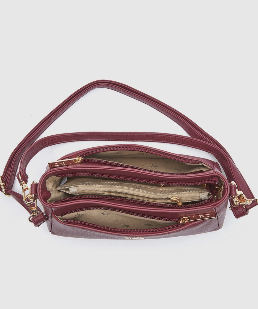 Borsa a tracolla bordeaux                              Verde