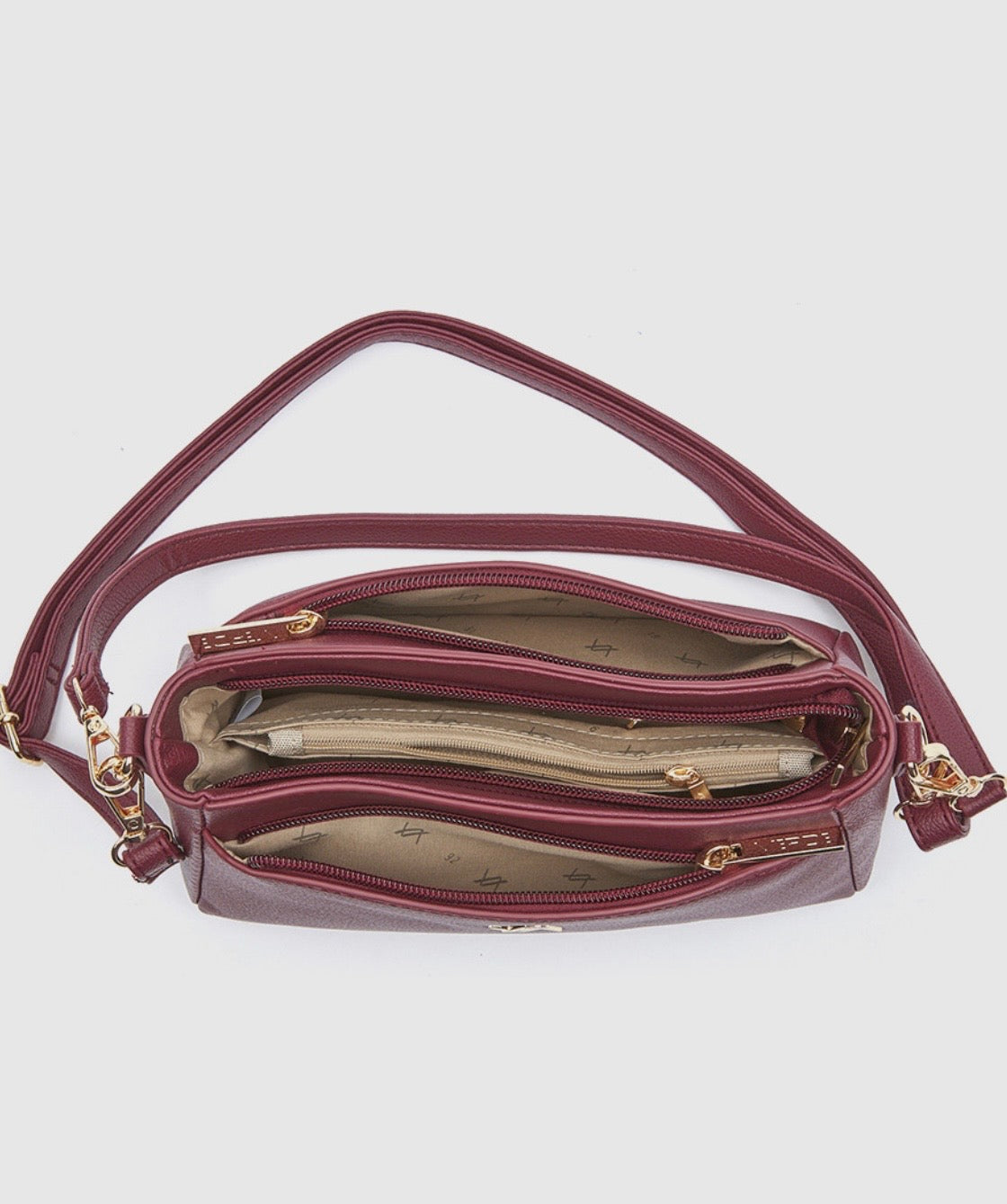 Borsa a tracolla bordeaux                              Verde
