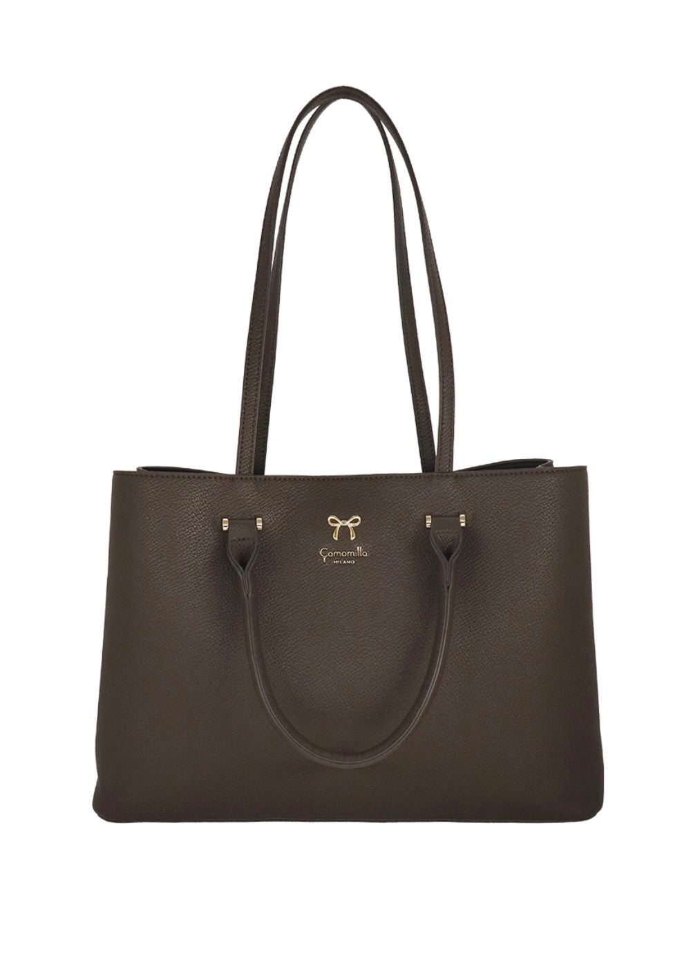 BORSA A SPALLA CON PORTA PC NICE OFFICE MARRONE                     Camomilla Milano